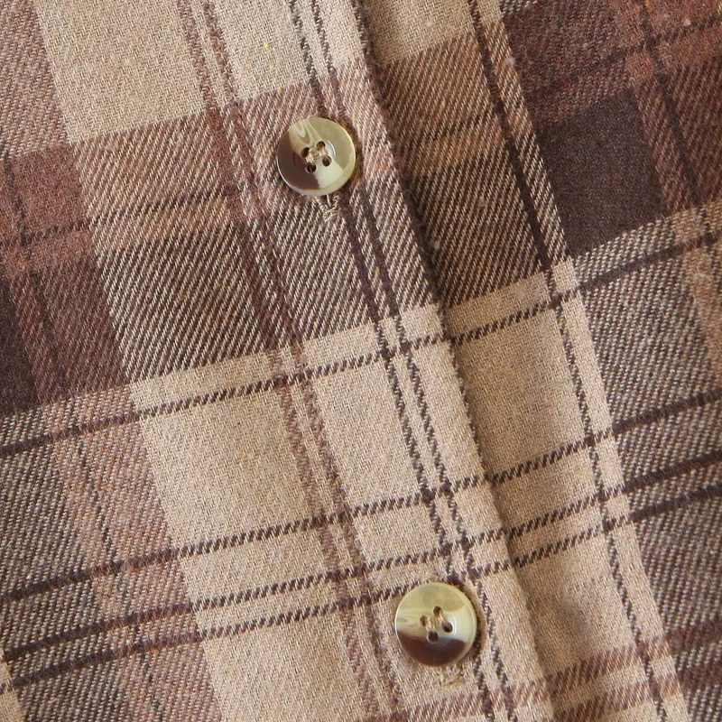 

Spring Autumn Casual Turn Down Collar Blouses Women 2020 New Arrival Fashion Plaid Shirts Women Elegant Loose Tops Female