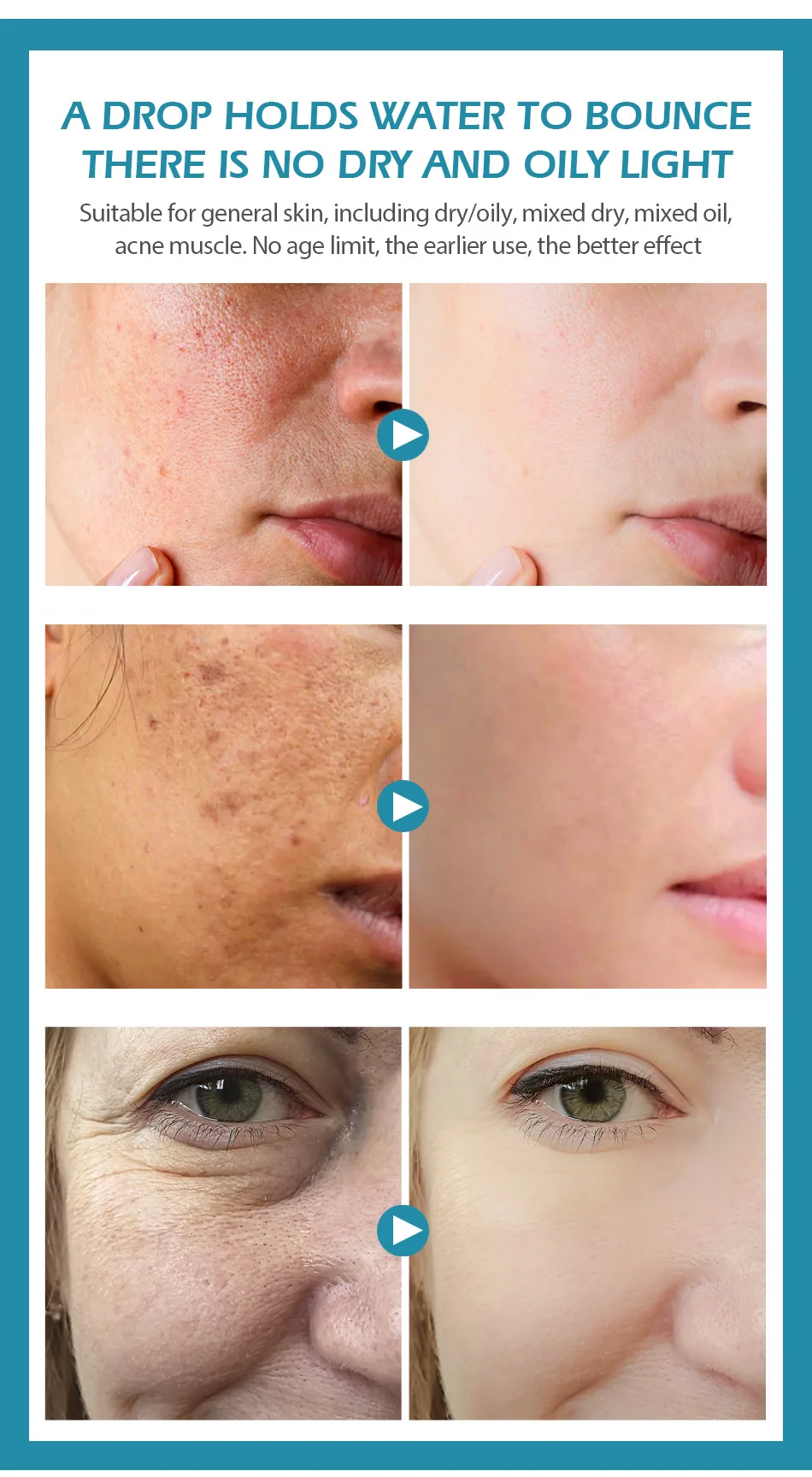 

Hyaluronic Acid Facial Essence Replenishing Liquid Nourishing and Moisturizing skin care