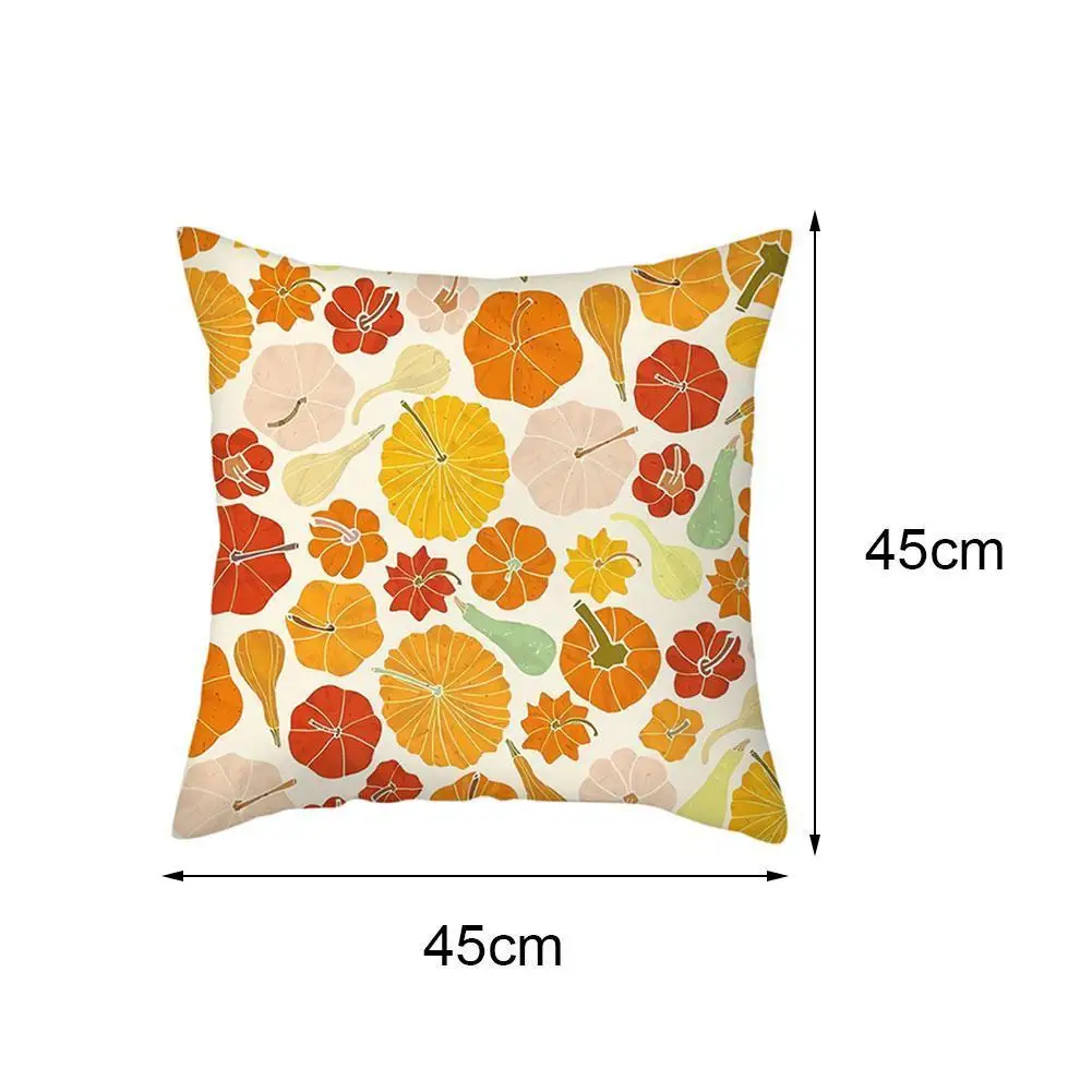 

Cushion Pillowcase Fresh Maple Leaf Pattern Peach Skin Decoration Cushion Sofa Pillowcase Home 45*45cm S8Q0