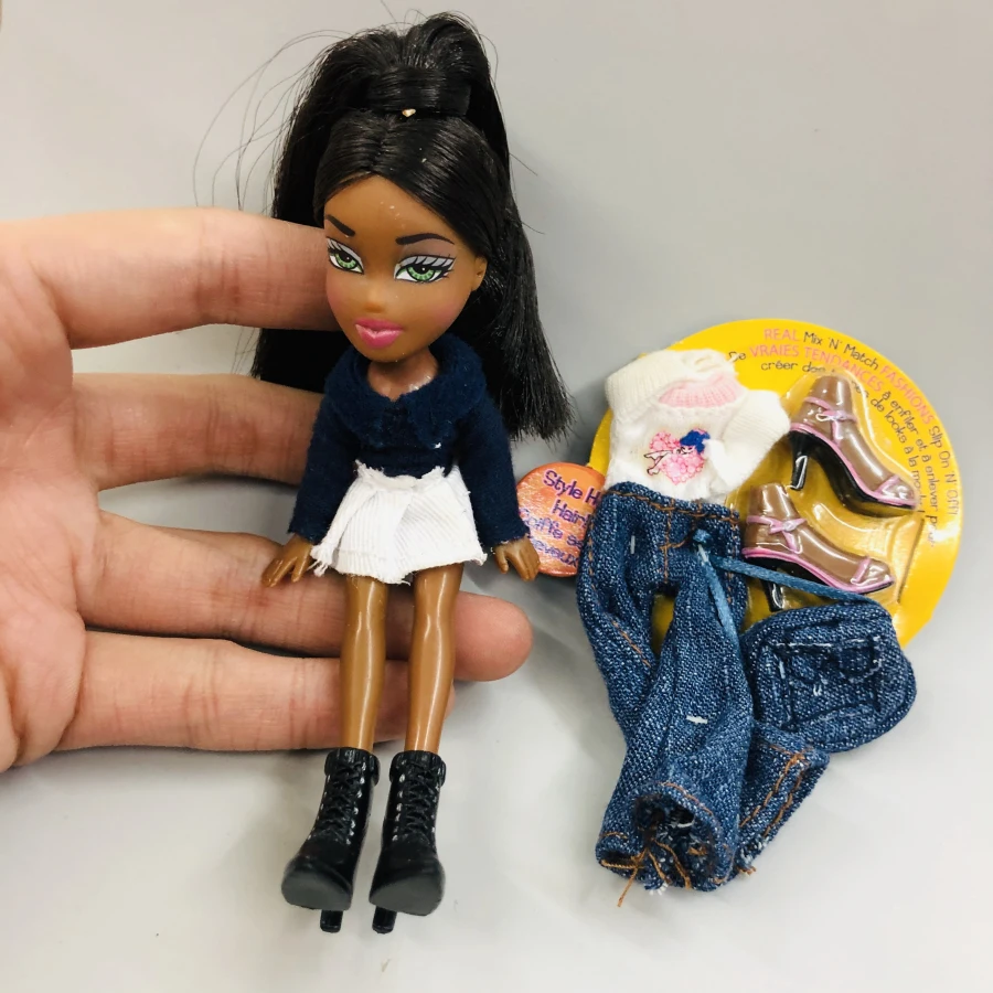 12 см оригинальная модная фигурка, оригинальная милая маленькая кукла BratzDoll с красными волосами и красивой одеждой, лучший подарок для ребенка