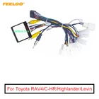 FEELDO автомобиля 16pin Android жгута проводов Мощность кабель с Canbus для Toyota RAV4C-HRHighlanderЛевинCorollaCamry Reiz
