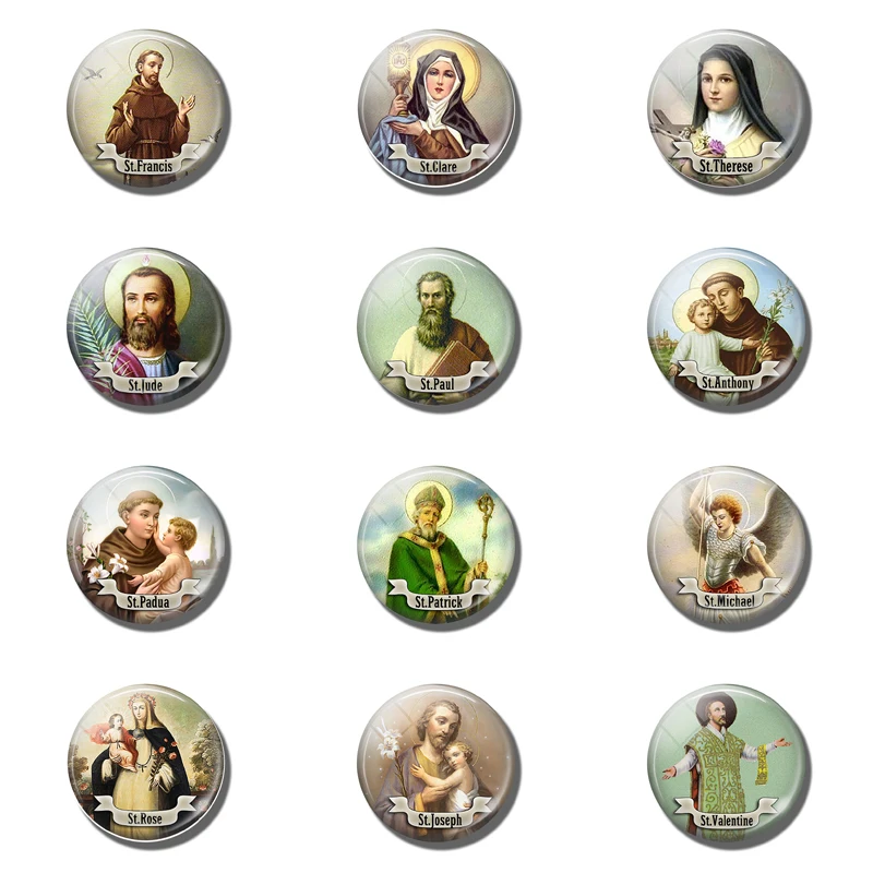 St Anthony Saint 30 мм магнит на холодильник привносит любовь в вашу жизнь стеклянный