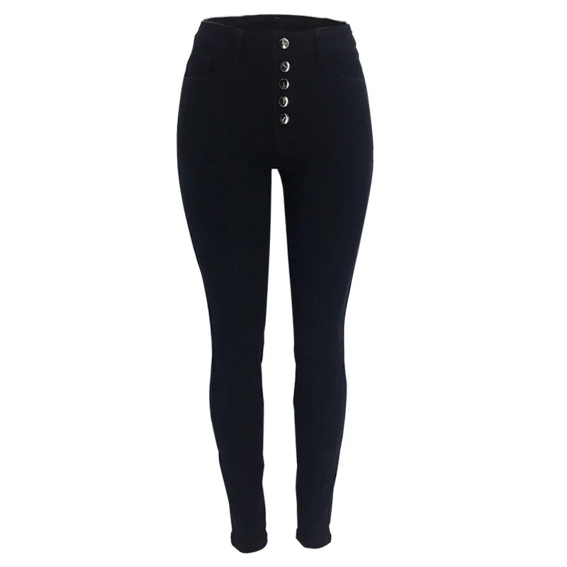

JENYAGE Boyfriend Jeans Women Jeans Button Fly Sexy High Waist Stretch Bodycon Casual Work Office Skinny New Pencil Denim Pants