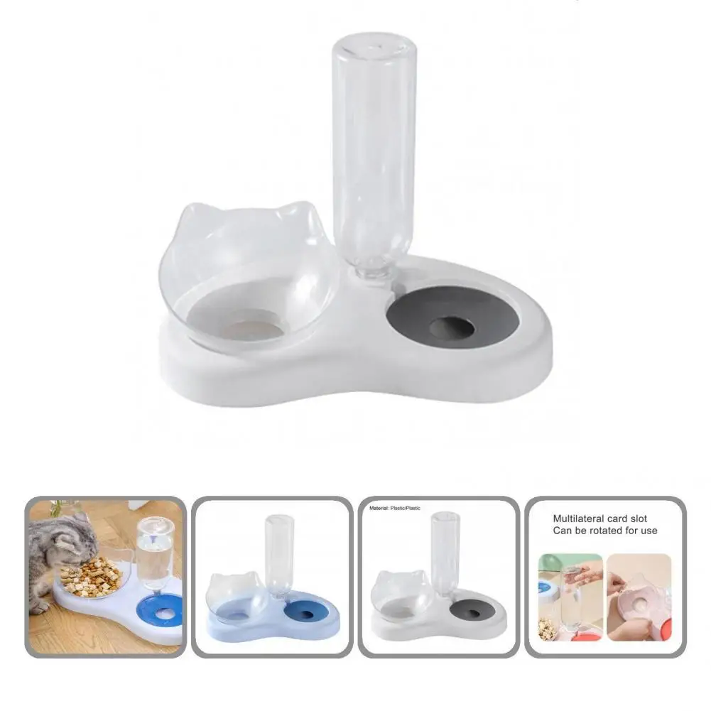 

Plastic Delicate Cat Water Dispenser Food Container Feeder Lightweight Pet Water Bowl Safe for Home Use