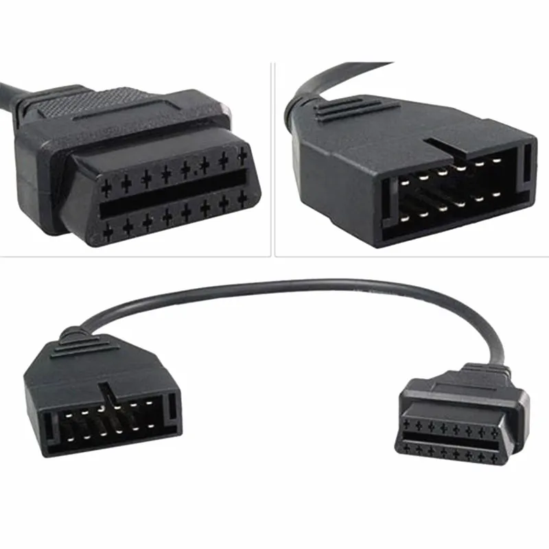 20 шт./лот Кабель-адаптер GM12 OBD2 для разъема Pin ODB к OBD II 16Pin кабель автомобильного