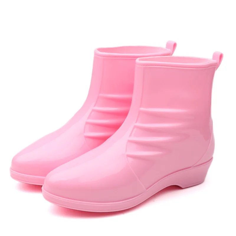 Непромокаемые ботинки на платформе до щиколотки Женские однотонные