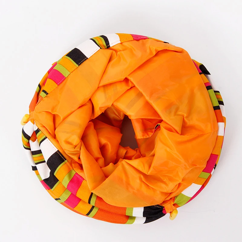 Игрушки для кошек высокое качество складной туннель ткань Оксфорд 2 отверстия