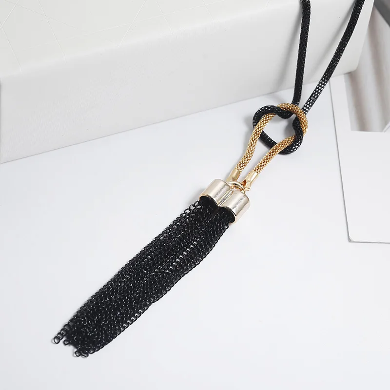 

2020 New Arrival Female Pendant Necklace Tassel Long Winter Sweater Chain Necklace Women Necklaces Wholesale Sales