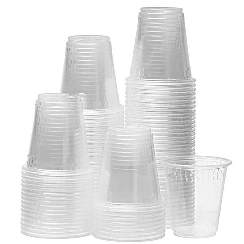 MONGKA 3 унции 90 мл прозрачные пластиковые одноразовые чашки для питья
