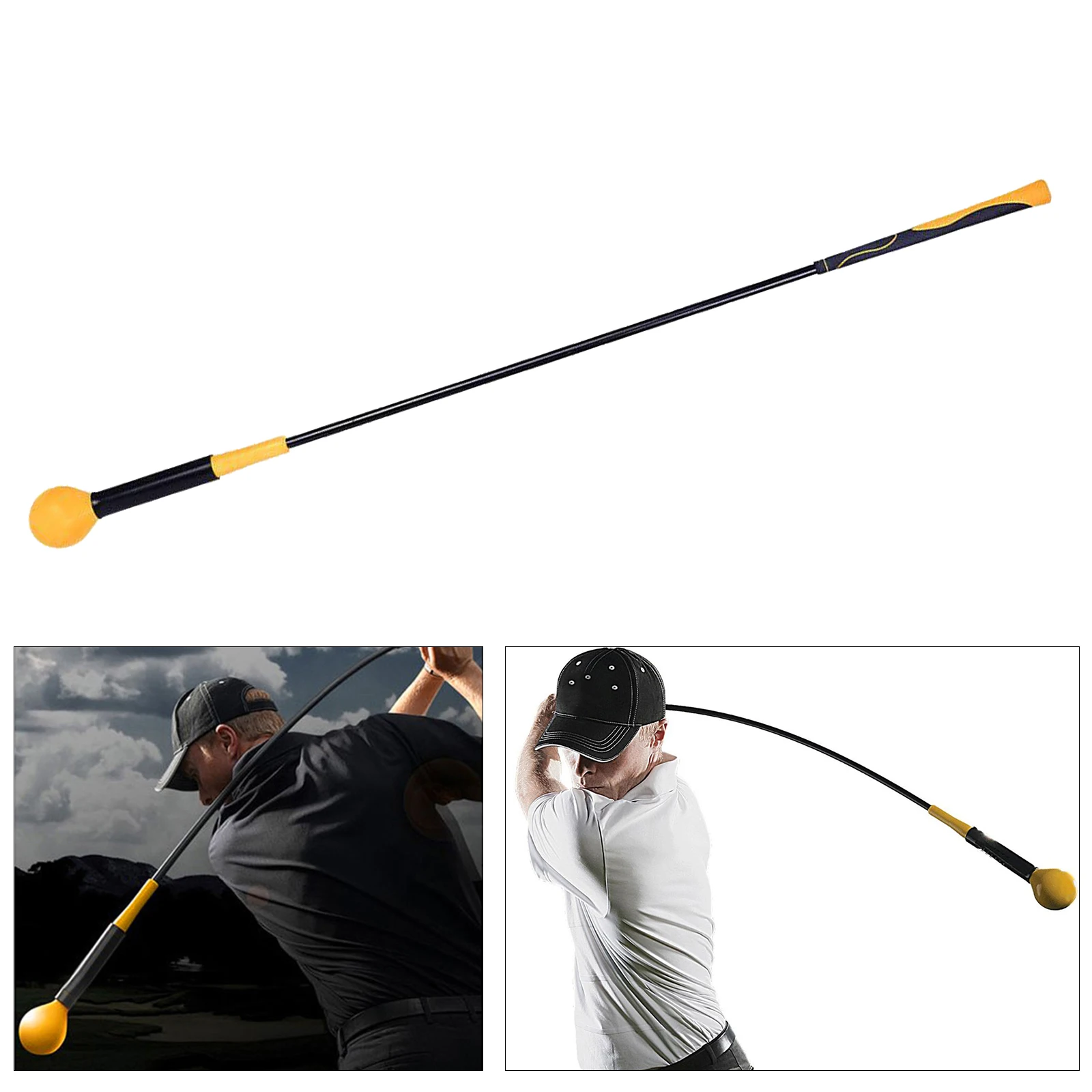 

Tempo Trainer Golf Swing Training Aid Indoor Outdoor Practice Stick 47inch