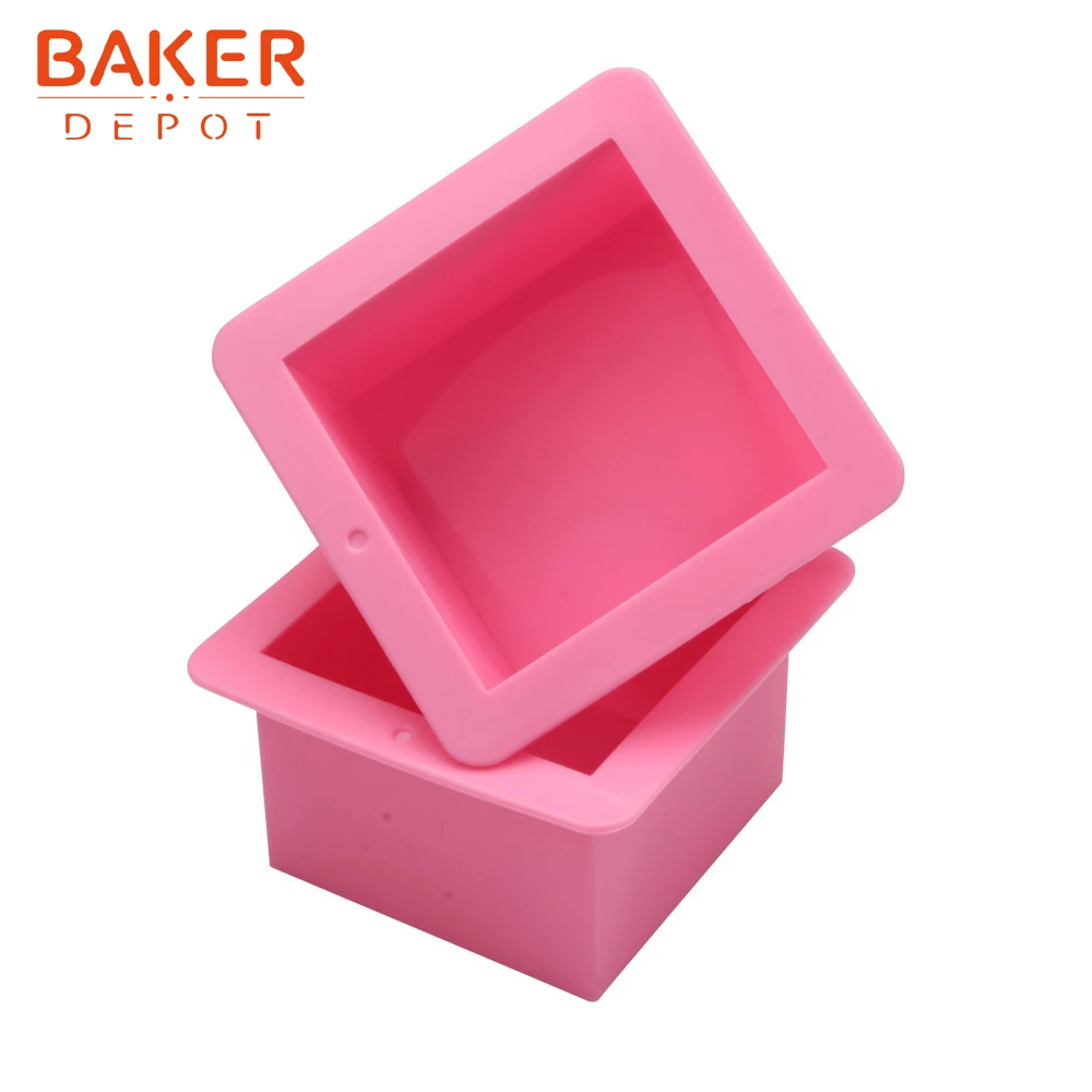 BAKER DEPOT квадратная форма для тостов силиконовая мыла ручной работы 500 мл хлебное