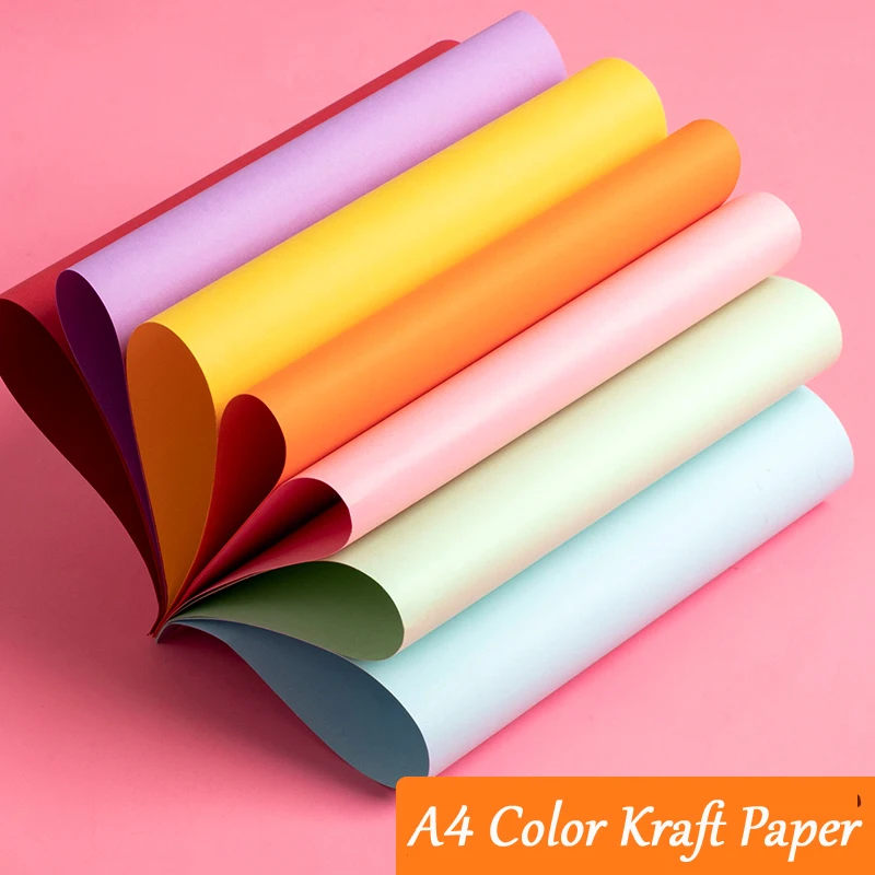 Цветная крафт-бумага 180 г A3 A4 для рукоделия, изготовления открыток ручной работы, крафт-бумага высокого качества, копировальная бумага, толс... от AliExpress WW