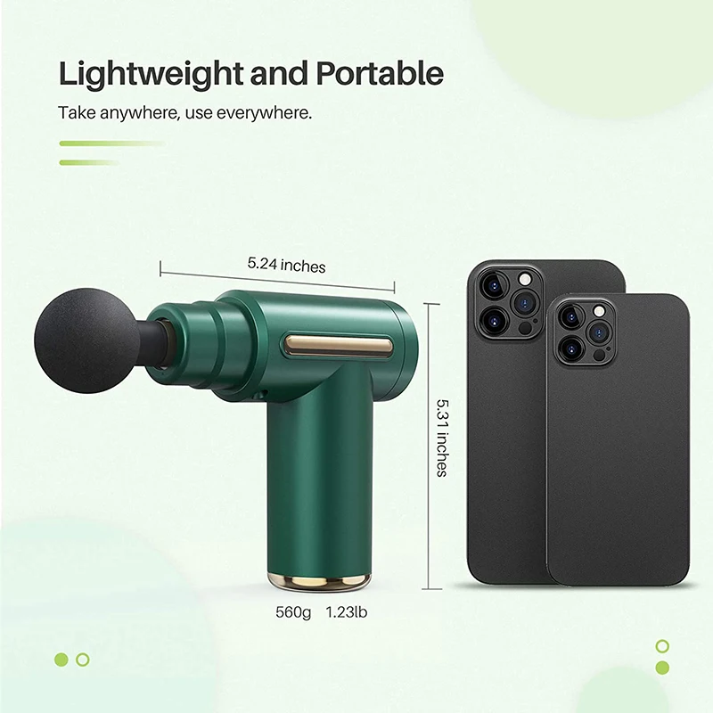 Высокочастотный мини-массажный пистолет расслабляющий Электрический массажер