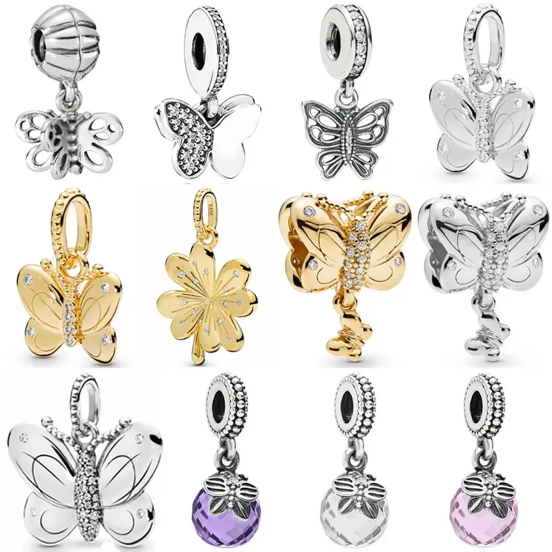 

Подвеска-бабочка из серебра 925 пробы для браслета