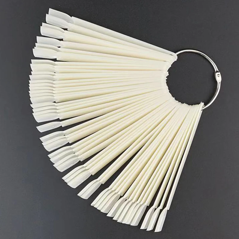 

Накладные ногти, 50 шт./компл., натуральные, прозрачные, черные, веерные, для дизайна ногтей, дисплей, инструменты для тренировок, демонстрация...