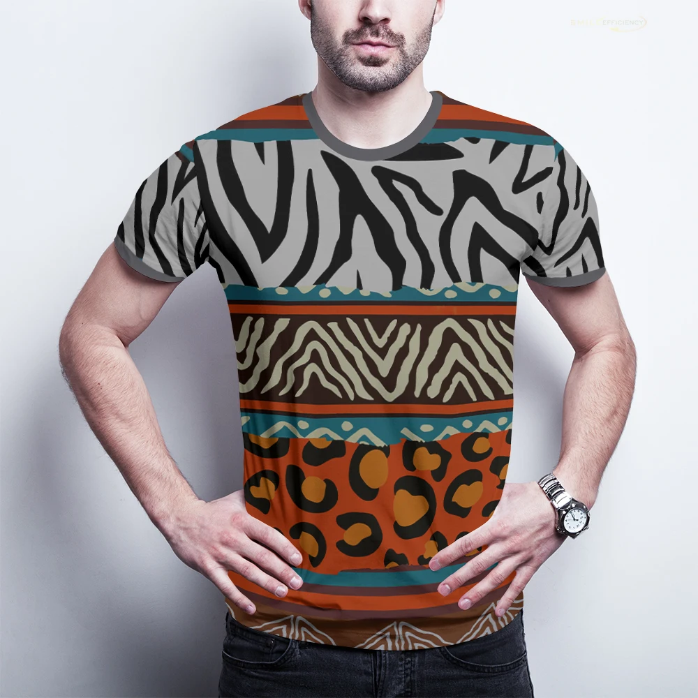 

T-shirt fashion Harajuku ethnic printing O-neck T-shirt 2021summer new style men's oversized retro short sleeve streetwear top