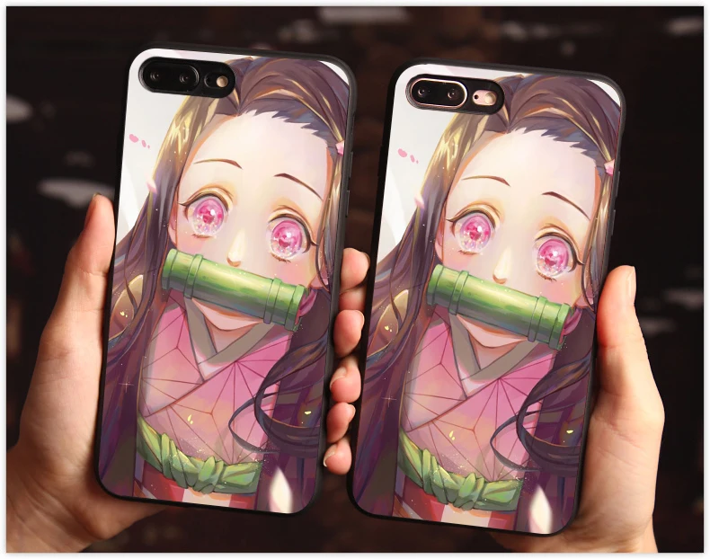 Kamado Nezuko чехол для телефона iphone 7 X XS XR 11 11Pro 11ProMax черный мягкий Samsung S9 S10 аниме демон