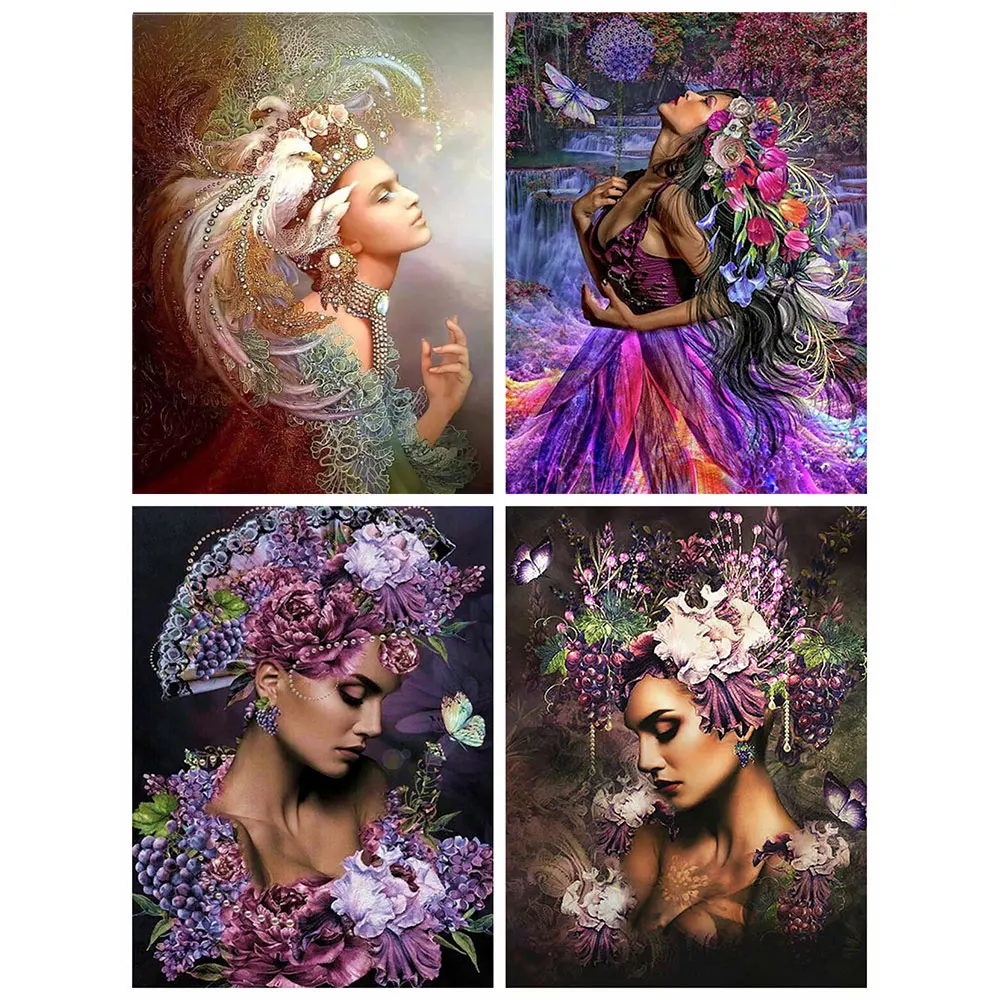 

5D DIY Diamond Embroidery Mosaic Abstract Woman Portrait Rhinestone Pictures Full Square Diamond Painting Needlework Home Decor