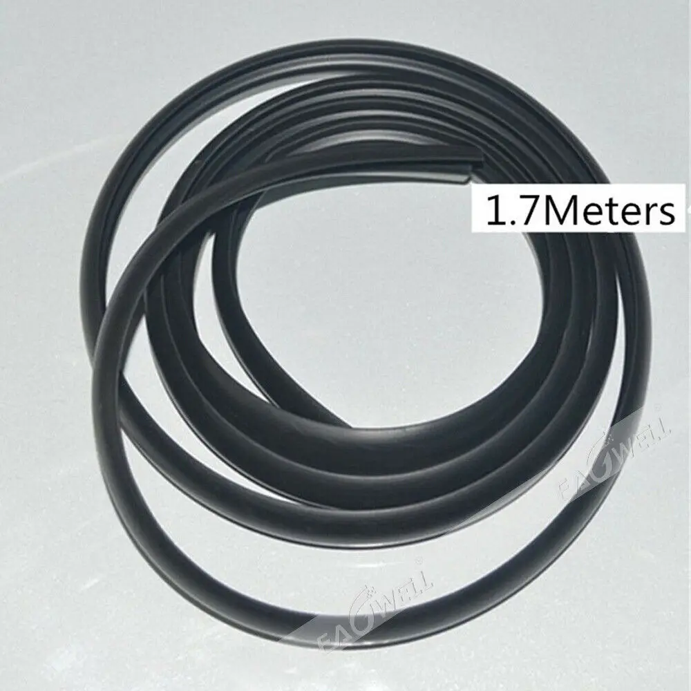 

1.7 m Universal Car Rubber Sealing Strip Slanted Auto Seal Rubber Weatherstrip Edge Trim Black For Front bumper car doors window