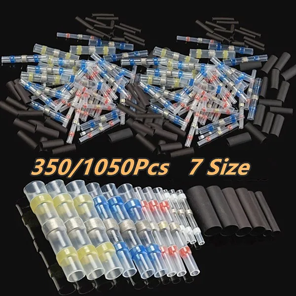 350/1050 шт набор соединителей для припоя термоусадочные стыковые соединители
