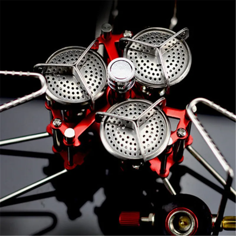 

New B6A Three Gas Burners Camping Split Gas Stove Backpack Stove Outdoor Cookware Cooking Picnic Stove Gas Furnace