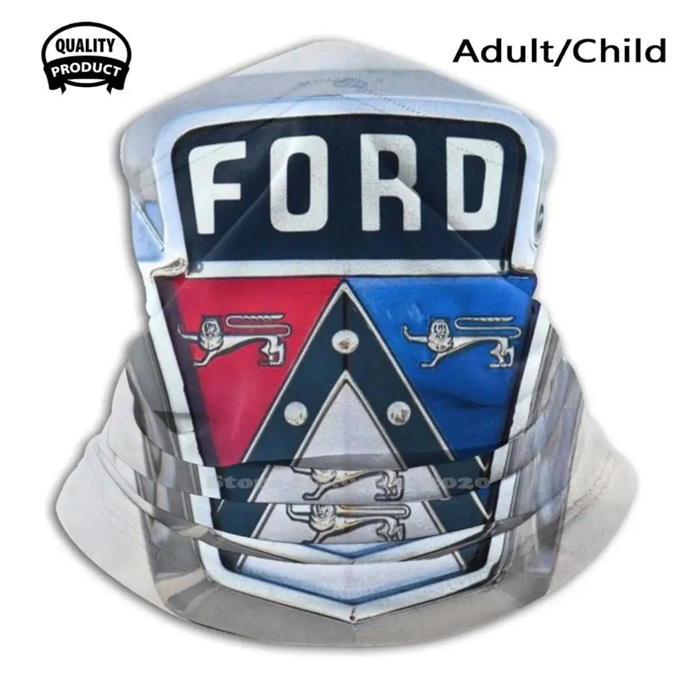 

Ford Graphic Shirt 2, маска на рот для езды на велосипеде, охоты, пешего туризма, кемпинга, Fomoco, старая, белая, хромированная, металлическая эмблема, фо...