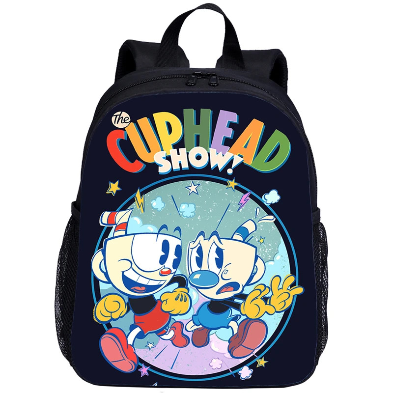 

Fashion Cup Head Printing Baby School Bags Toddler Kid Boy Girl Cute School Backpacks Kindergarten Mini Travel Backpack Children