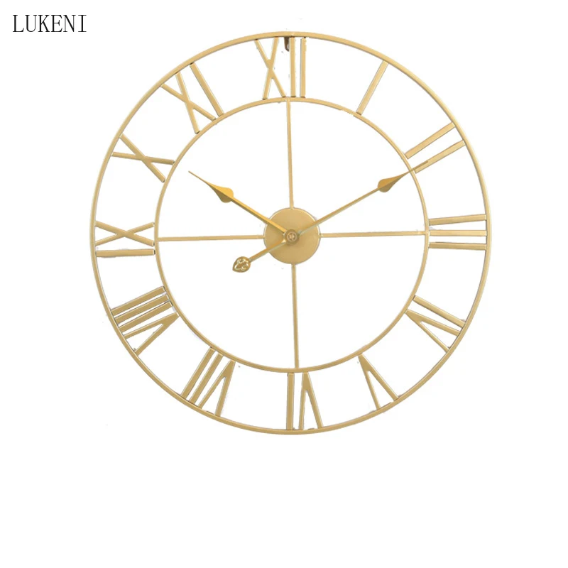 Круглые 80 см Серебристые черные золотые 3D большие ретро железные художественные