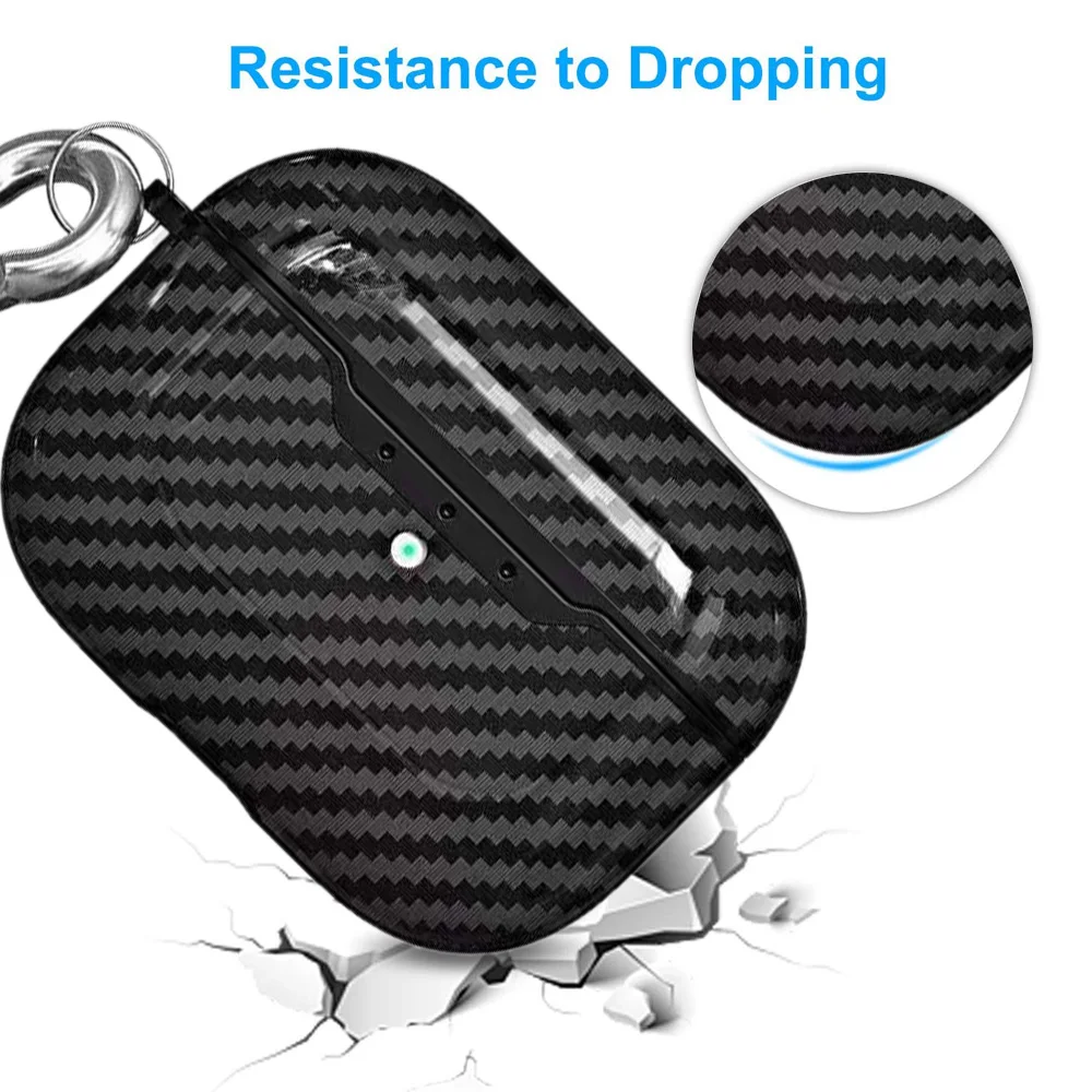 Противоударный футляр для наушников AirPods Pro Чехол из углеродного волокна