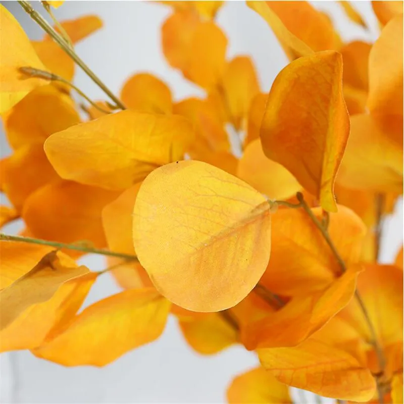 

12Pcs Fake Autumn Eucalyptus (5 stems/piece) 35.43" Length Simulation Greenery for Wedding Home Decorative Artificial Plants