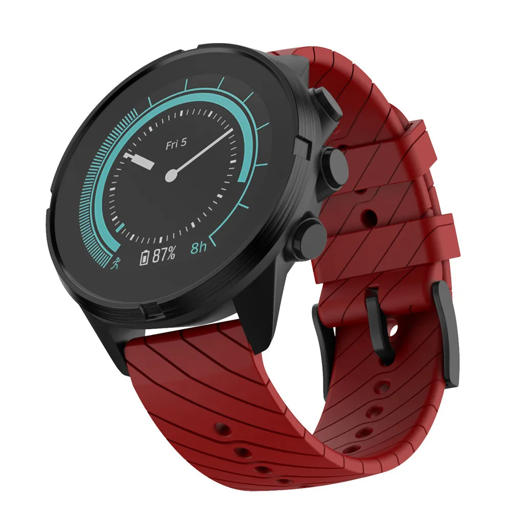Спортивный мягкий силиконовый сменный ремешок для Suunto 9/9 Baro, медный ремешок для часов, наручный ремень, 6 цветов, 19Nov06