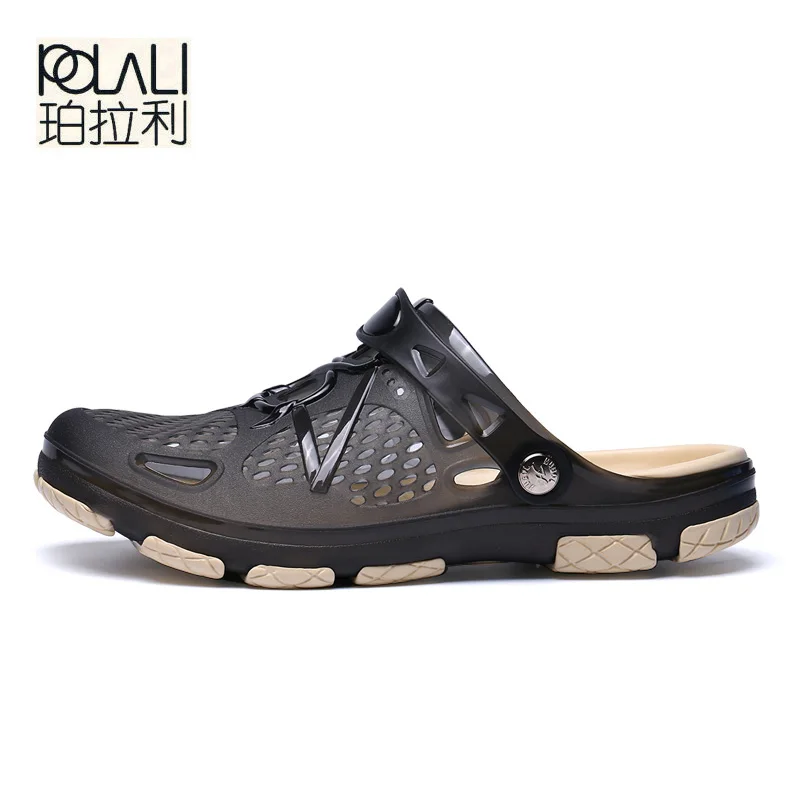 Мужские летние слиперы модные пляжные сандалии Уличная обувь дышащие шлепанцы