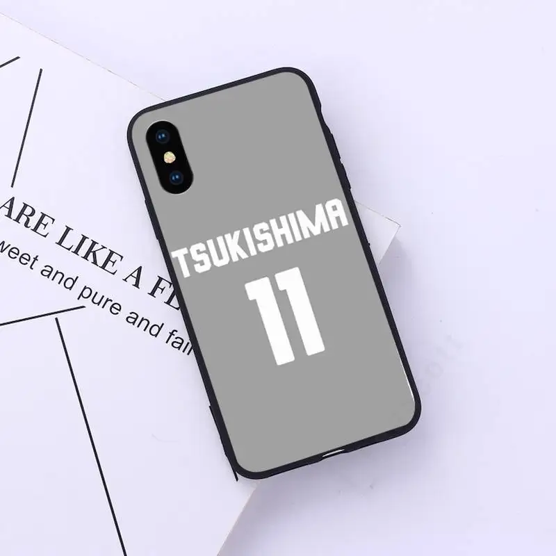 

tsukishima kei Haikyuu anime series Phone Case for iPhone 11 12 pro XS MAX 8 7 6 6S Plus X 5S SE 2020 XR