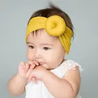 Повязка на голову От 0 до 6 лет для новорожденных девочек, нейлоновый плотная повязка на голову с бантом, Эластичный Тюрбан, 21 цвет