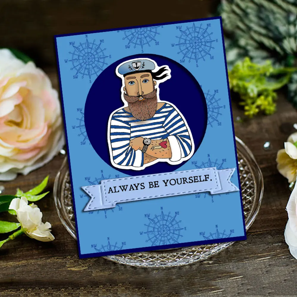 Прозрачный силиконовый штамп и Вырубные штампы с изображением морской русалки