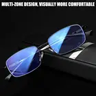 Бифокальные очки унисекс, металлическая оправа, очки для чтения с защитой от синего света, очки для дальнозоркости, очки для дальнозоркости, Уход За Зрением