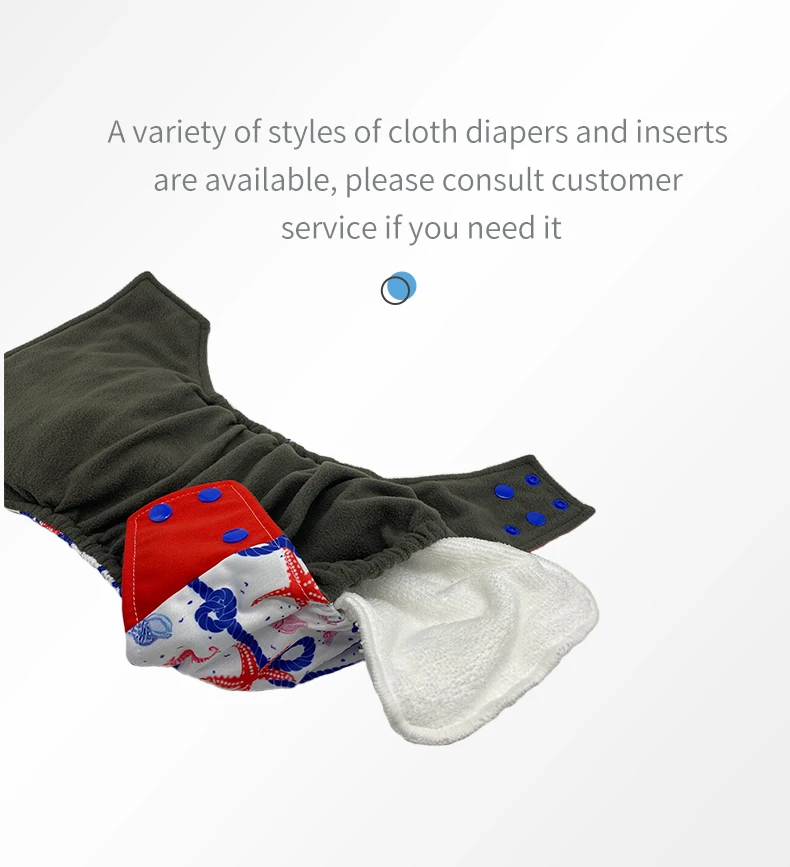 Goodbum New Fox Print Washable Reusable Cloth Diaper Adjustable Bamboo Charcoal 3-15KG Baby | Diapers