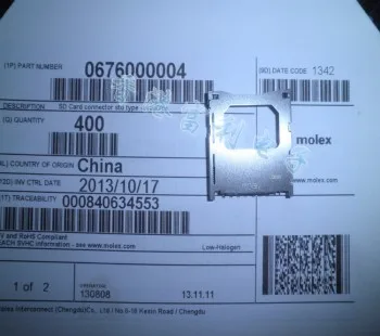 

10pcs/lot 0676000004 676000004 67600-0004 9P 2.5mm SD Connector