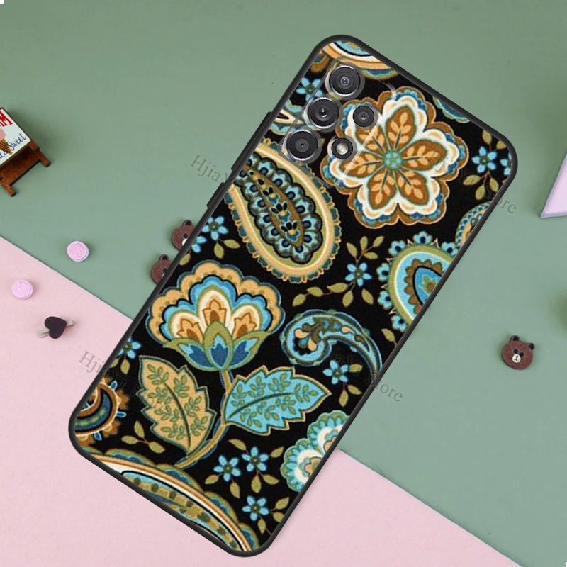 Чехол с цветочным Пейсли рисунком для Samsung A02S A03S A12 A22 A32 A42 A52 A72 A11 A51 A71 A50 A70 A21S мягкий