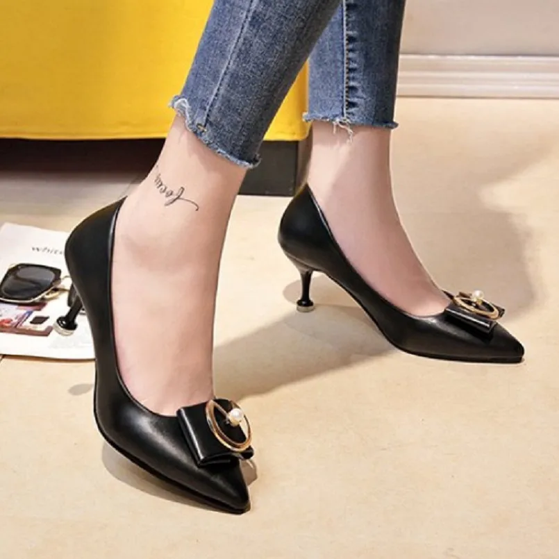 Женские туфли Tacones Altos милые с острым носком и кристаллами для вечевечерние НКИ