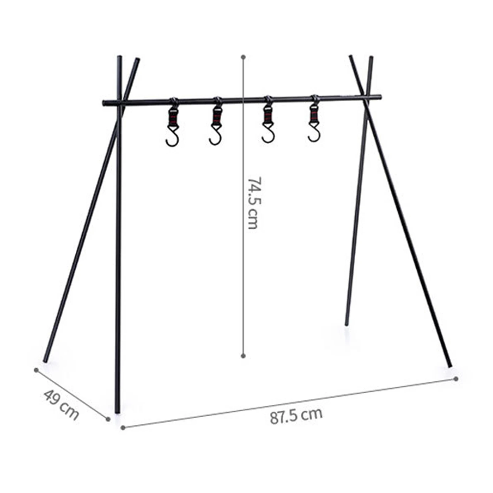 

Metal Outdoor Camping Folding Triangle Shelf Barbeque Food Hanging Storage Rack Clothes Hanger Aluminum Alloy Camping Eequipment