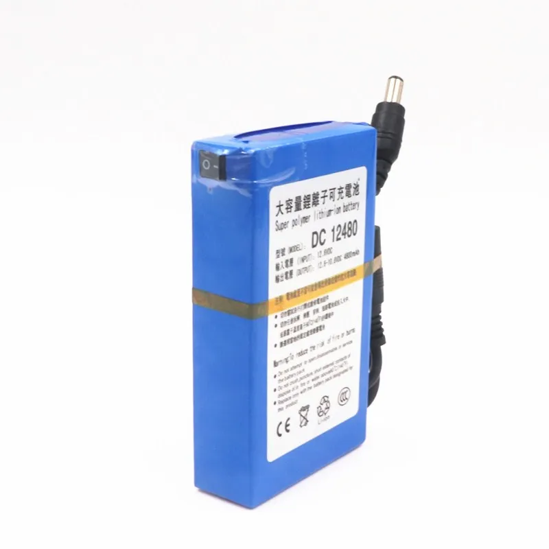 

2020/ Original 12 V 4800 mAh Rechargeable Lithium Battery Li ion rechargeable battery with dc 12480 EU / US Plug Charger