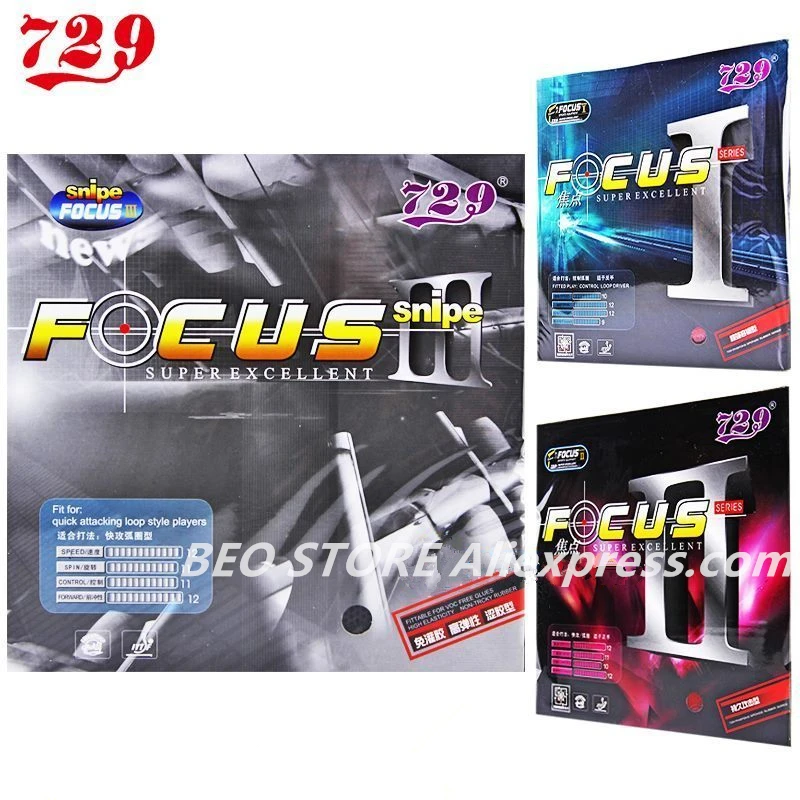 

Friendship 729 Focus III 1/2/3 Snipe Table Tennis Rubber Pips-In Original 729 FOCUS Ping Pong Sponge