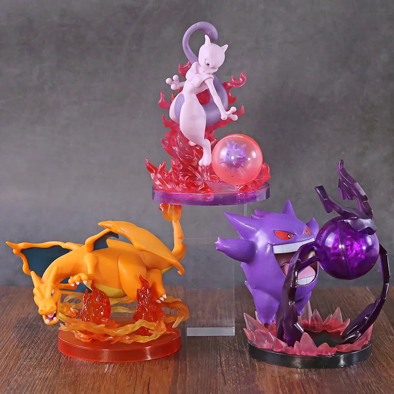 Аниме монстр Mewtwo Gengar Charizard фигурка из ПВХ в Фигурки игрушки коллекторы рождественские подарки для друзей подарок