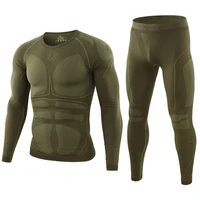 winter new quality thermal underwear sets men brand training wear dry anti microbial stretch thermo underwear male warm