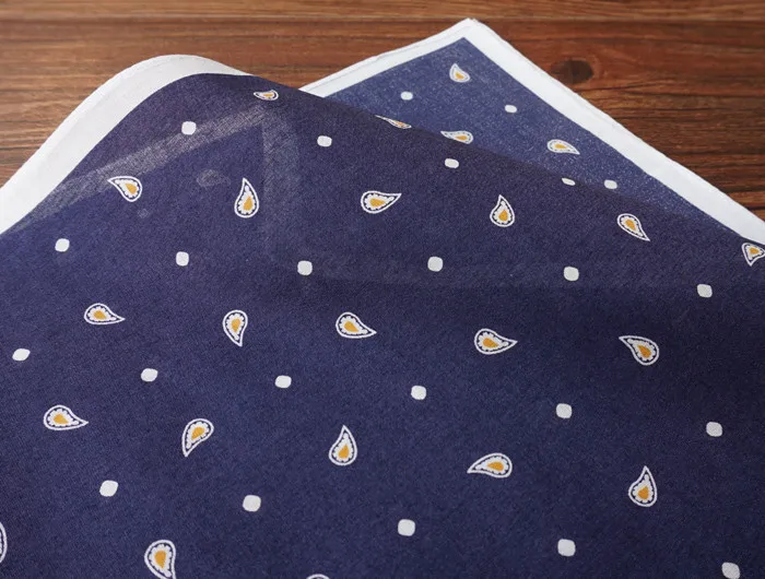 Handkerchiefs Women Cotton High Quality Soft Funny Printed Plaid Various Color Casual Ladies Pocket Square Elegant Chic Trendy
