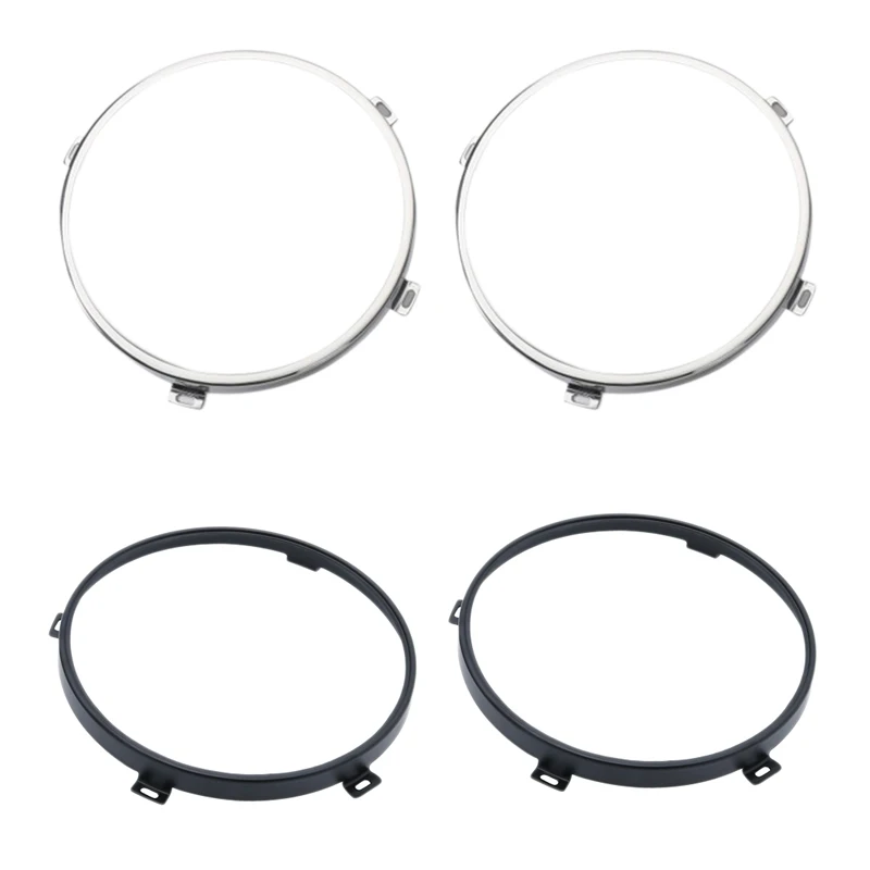 

2Pcs for Jeep Wrangler Jk Tj 07-17 7-Inch Led Headlight Round Ring Mounting Bracket for Headlight Mounting Lamp Holders