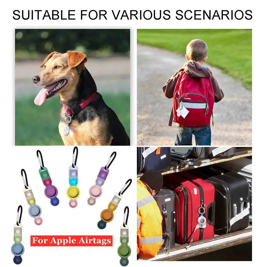 

For Apple Air Tag Protective Sleeve Anti-lost Device Airtags Silicone Case Protective Sleeve Silica Gel Positioning Tracker
