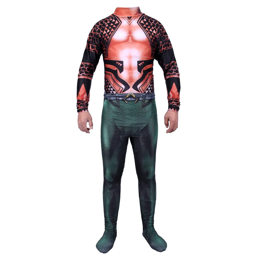 Новый фильм Аквамен Косплей костюмы Артура Карри Орин супергерой спандекс