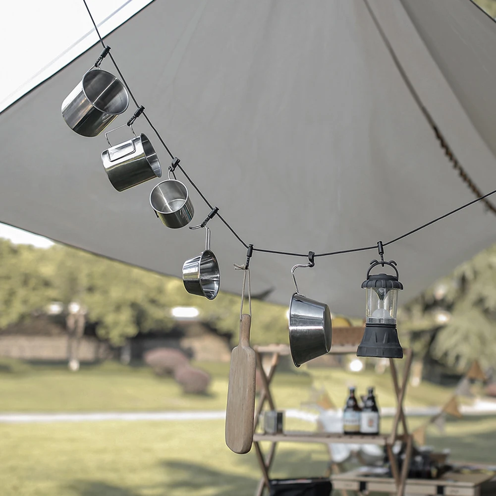 

5m Camping Outdoor Clothesline Adjustable Anti-slip Canopy Hanging Ropes